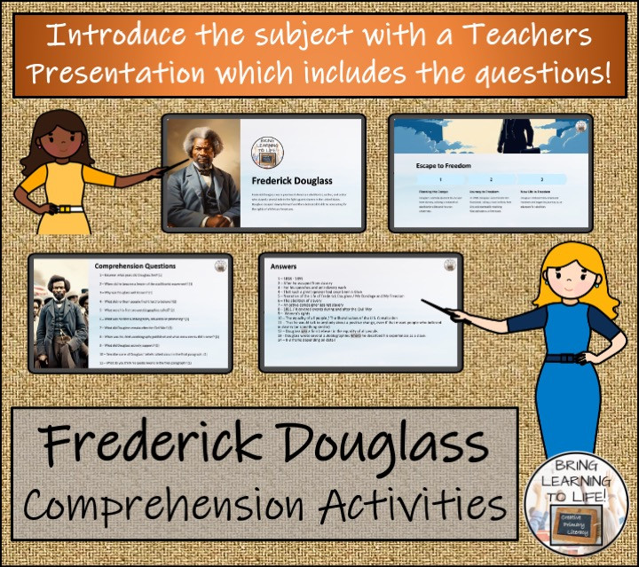 Frederick Douglass Close Reading Comprehension Activities | 5th & 6th ...