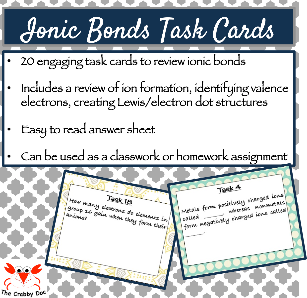 Ionic Bonding Task Cards - Amped Up Learning