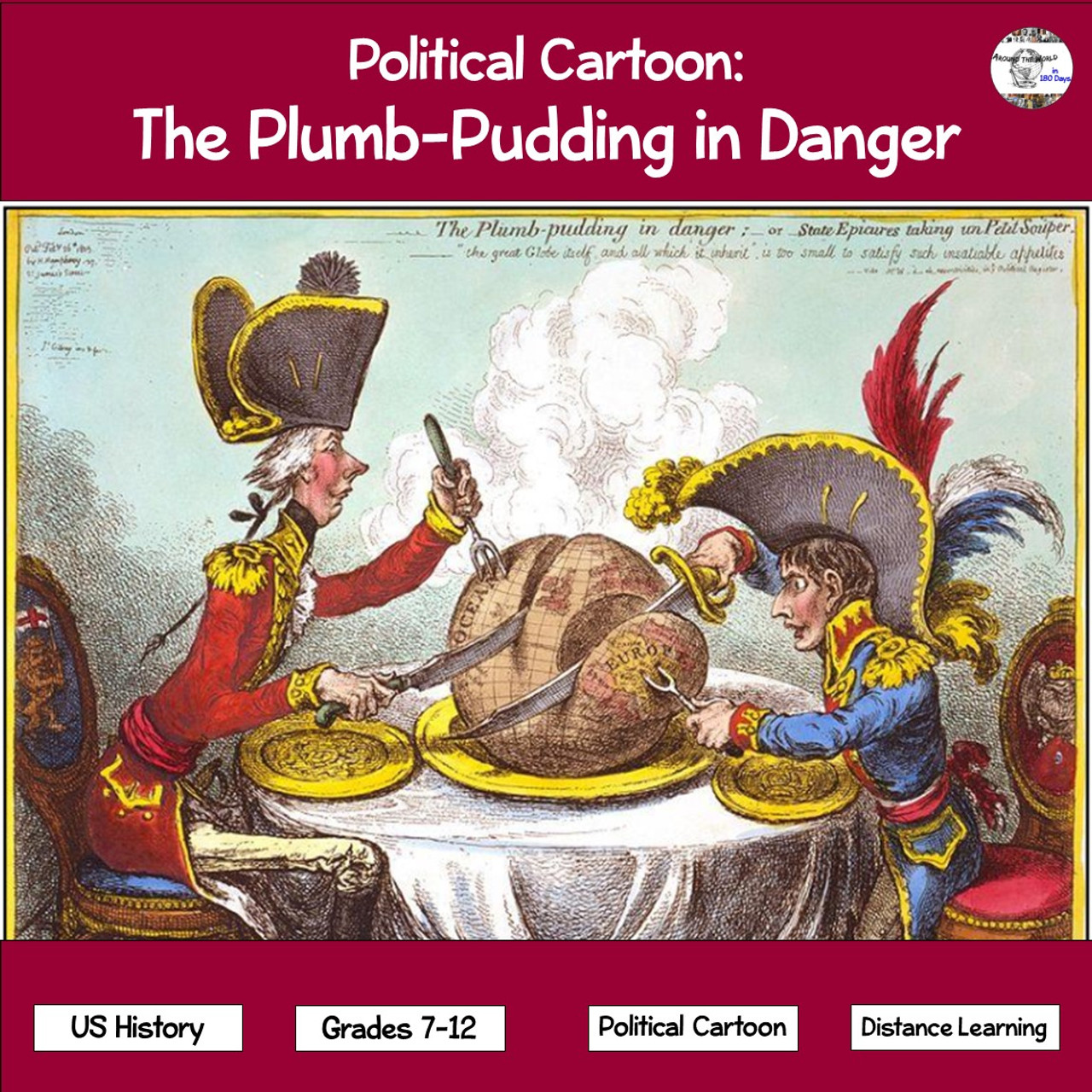 Political Cartoon: The Plumb-Pudding in Danger