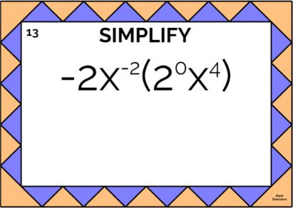 Product Rule of Exponents Google Slides 20 Problems Amped Up Learning