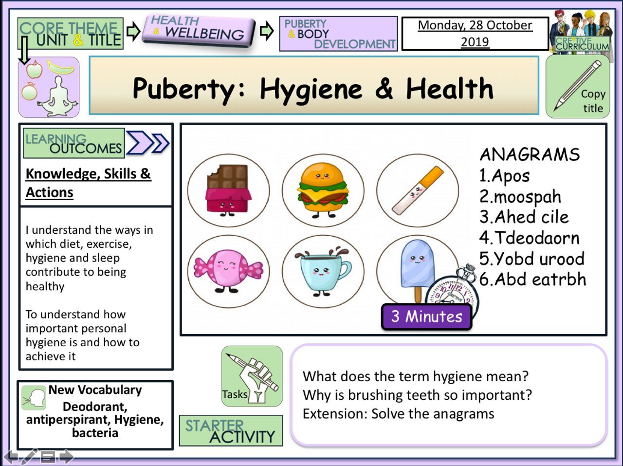 Puberty Personal Hygiene Lesson Amped Up Learning 2966