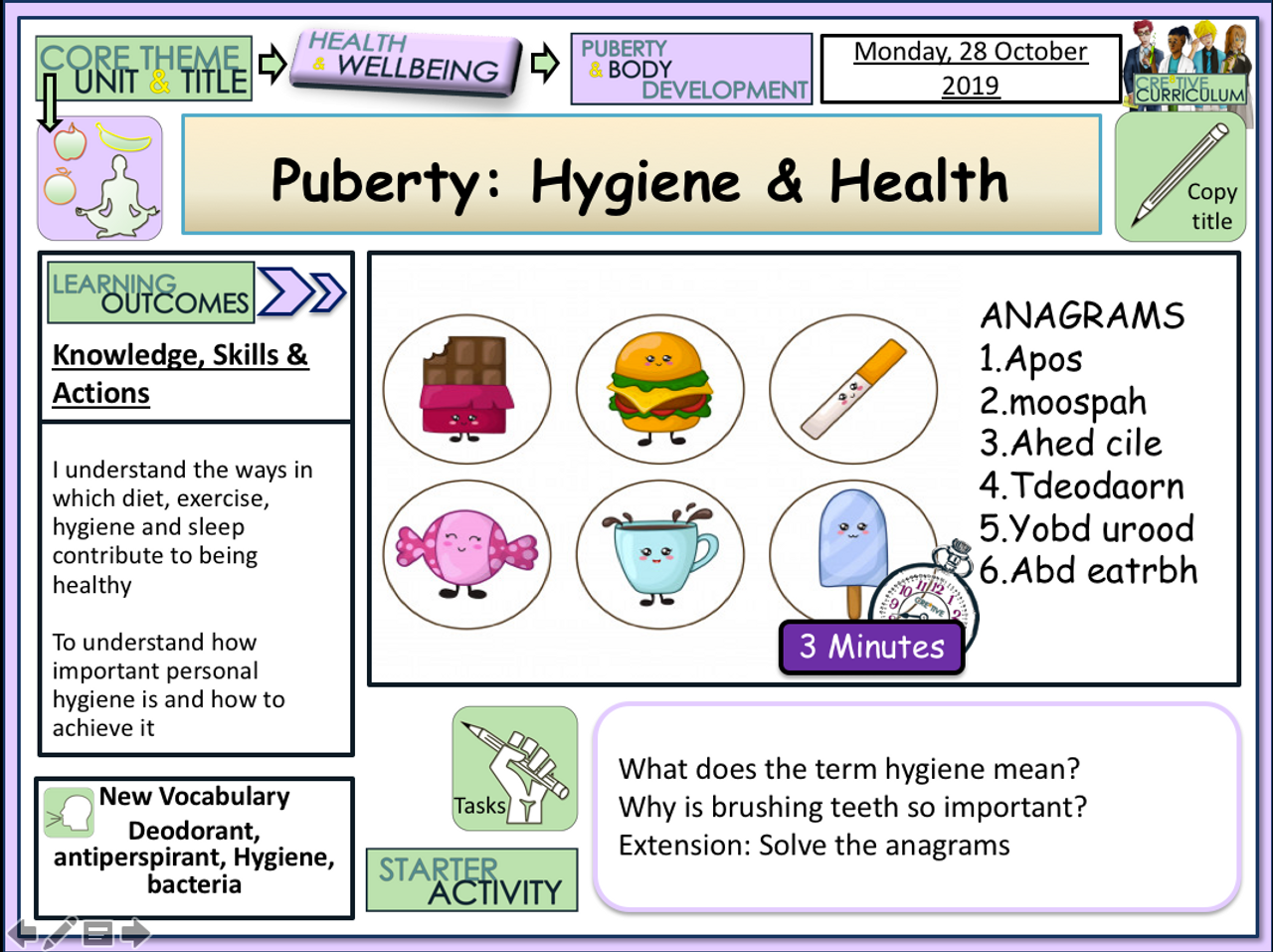Puberty Personal Hygiene Lesson Amped Up Learning