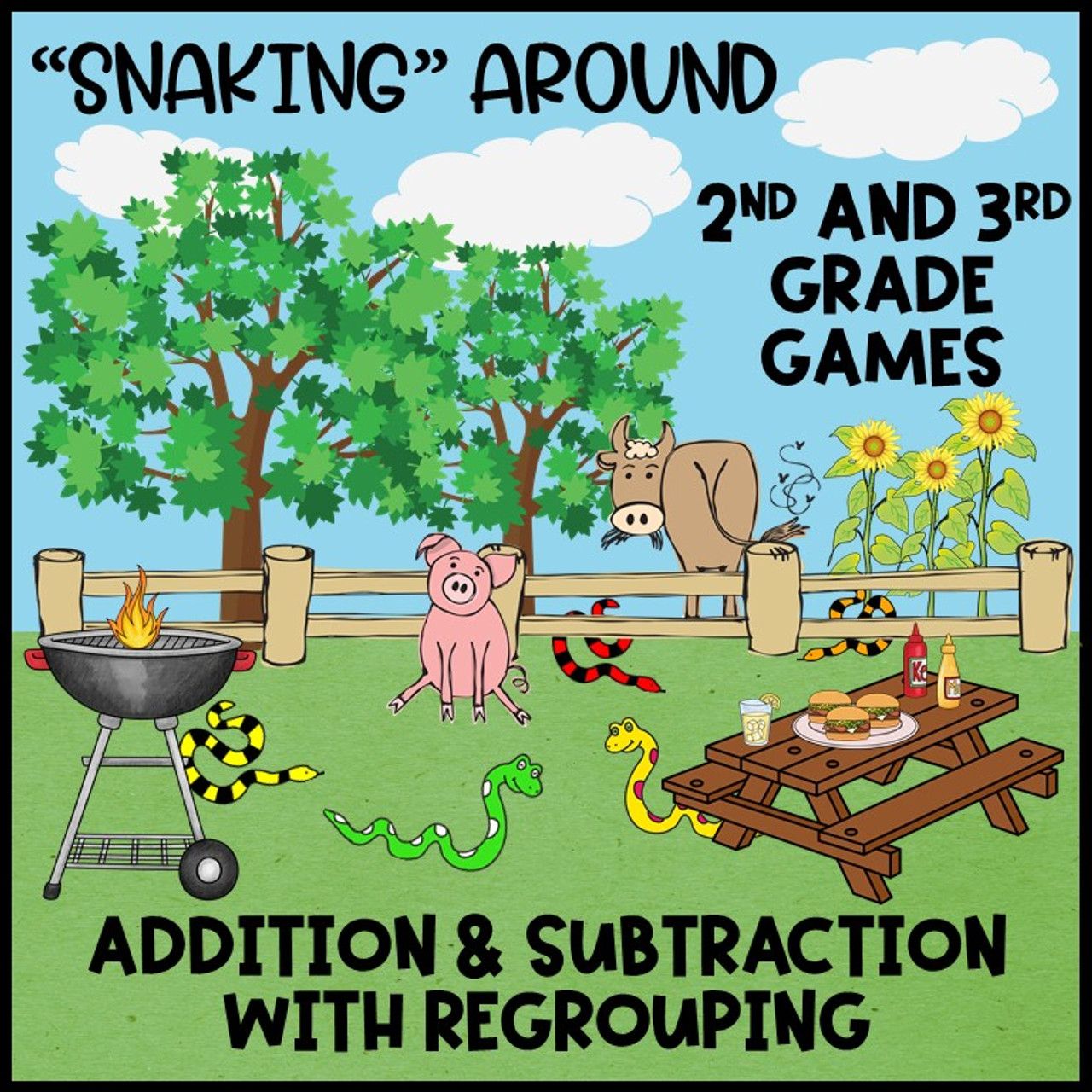 Addition and Subtraction with Regrouping - Games for 2nd and 3rd Grade