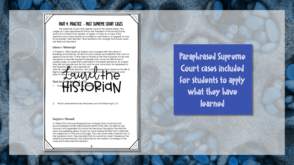 Due Process & Bill of Rights Workbook for US Government - Amped Up Learning