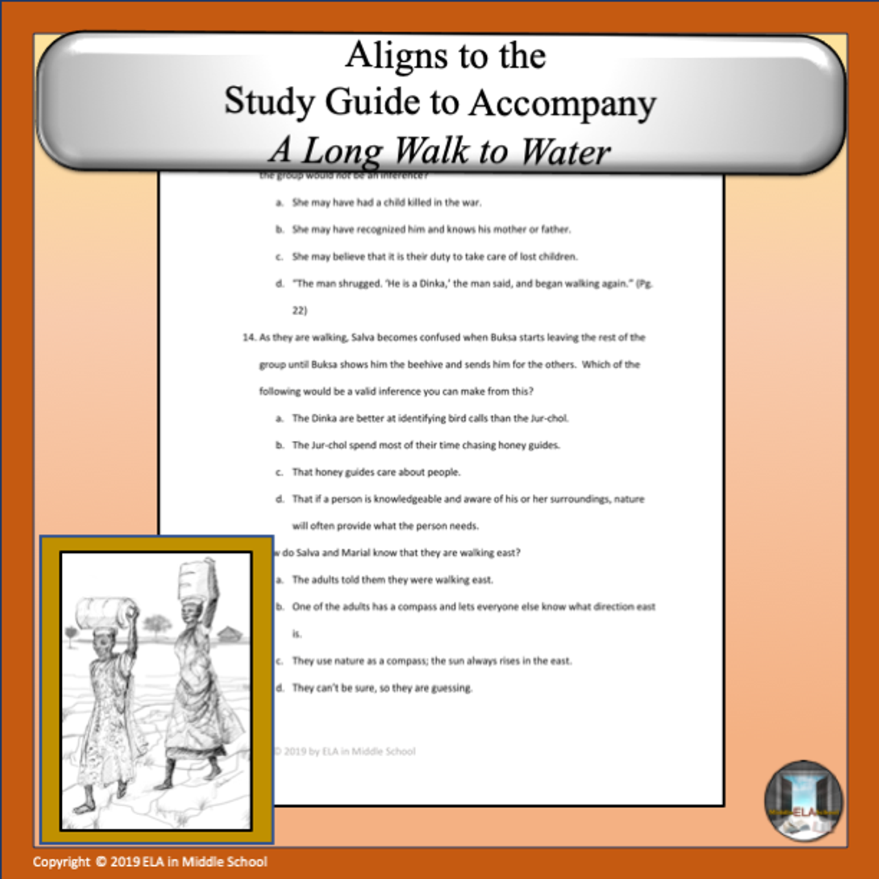 A Long Walk to Water Reading Comprehension Assessment 1 Chapters 1 - 5 With Digital Version REMOTE RESOURCE READY