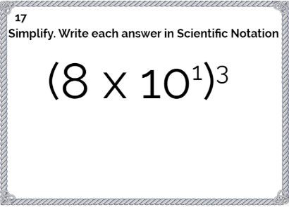 Operations with Numbers in Scientific Notation: 20 Task Cards ...