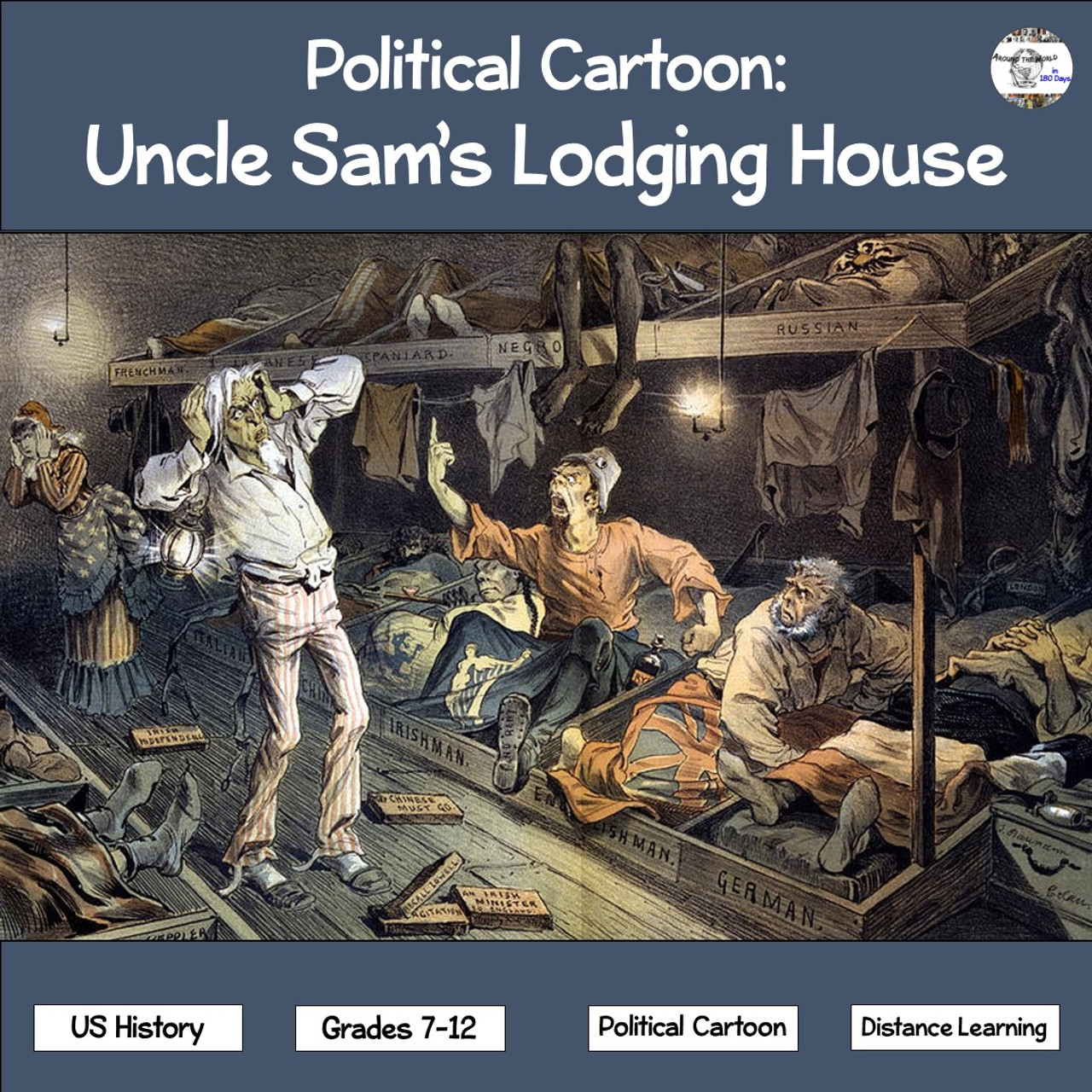 Political Cartoon: Uncle Sam's Lodging House