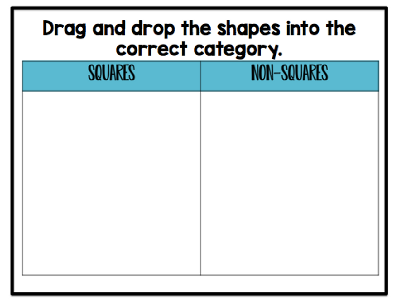 2D Shape Sorting: Digital Online Learning Activity