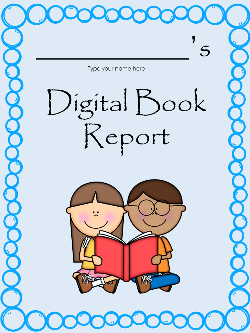 Interactive Digital Book Report in Google Slides