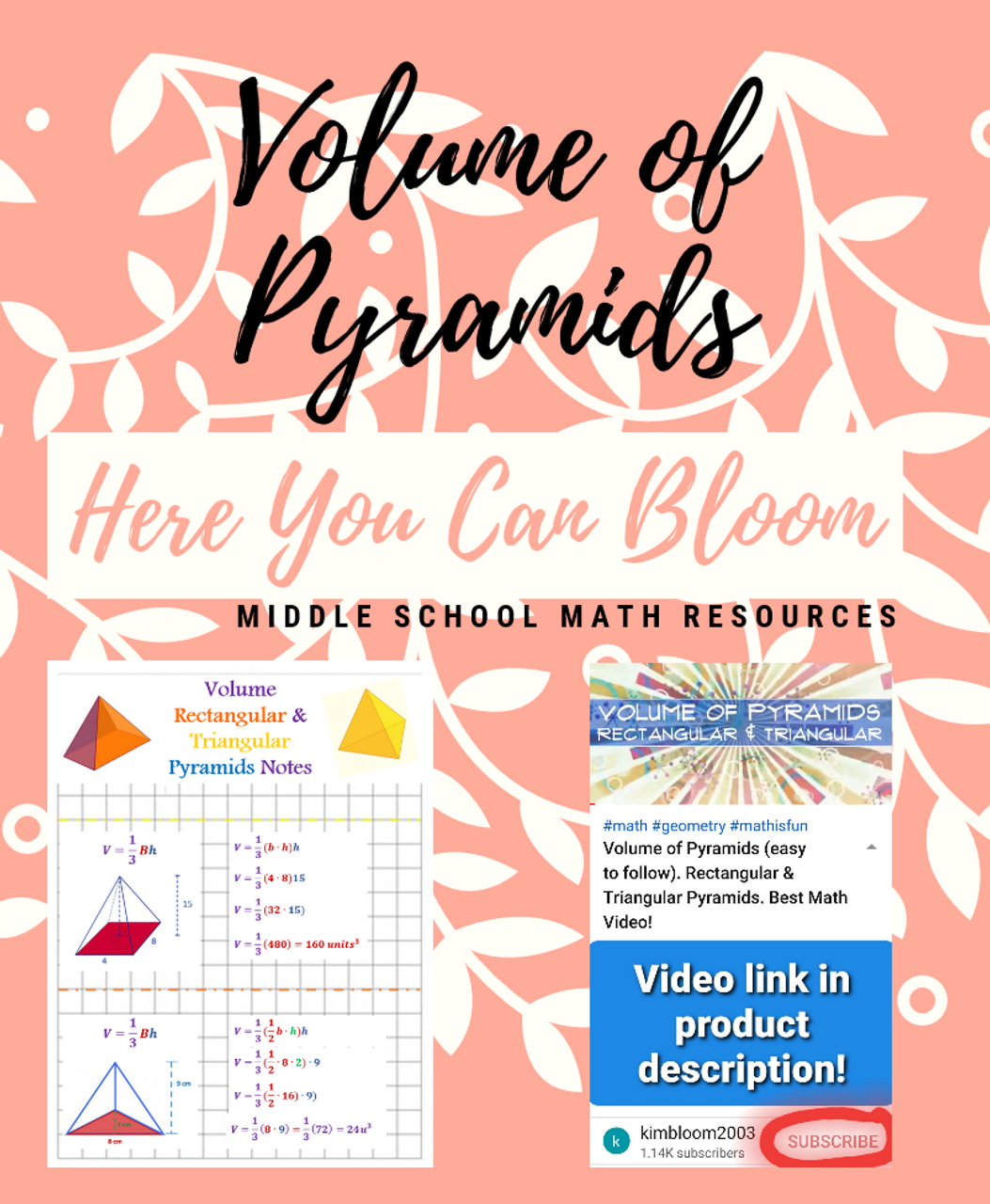Volume of Pyramids Instructional Video & Editable Notes Amped Up Learning