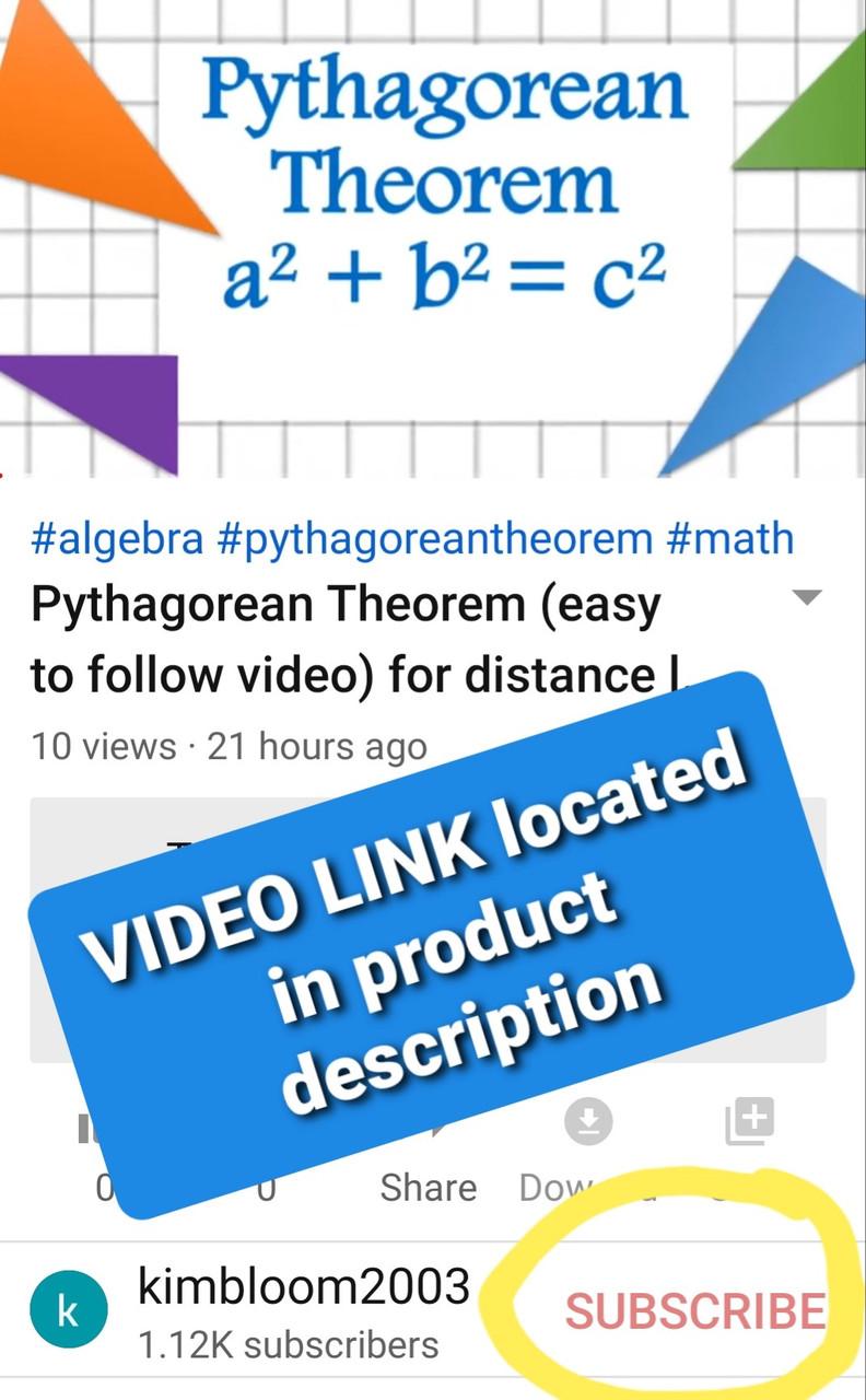 Pythagorean Theorem Video & Editable Notes for Virtual Learning - FREE