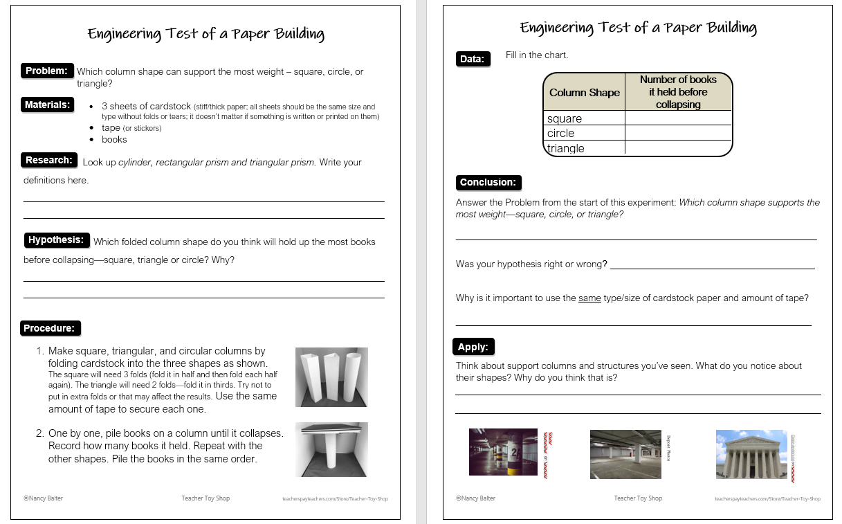 STEM Engineering Design Process Activity and Reading Passage