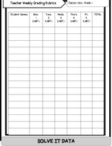 Third Grade November Editable Morning Message Solve It