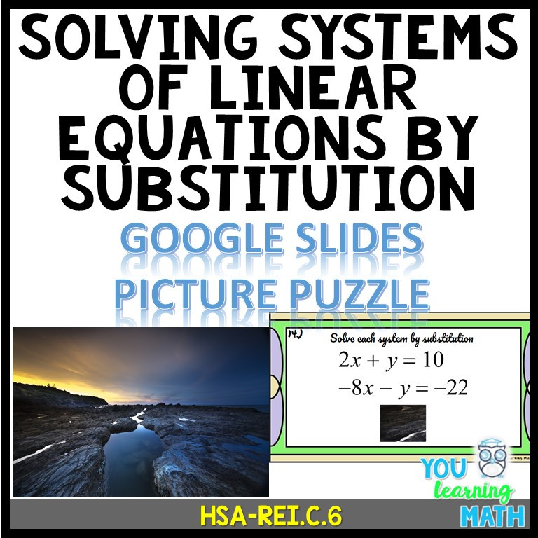 Solving Systems of Linear Equations by Substitution: Google Slides ...