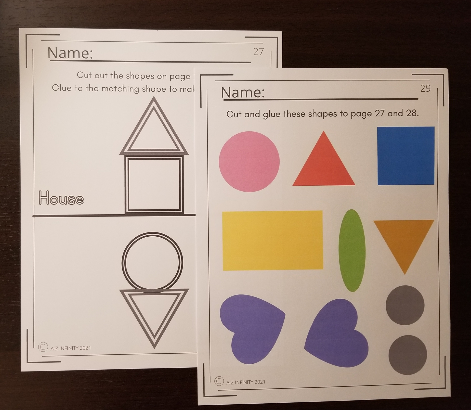 Printable Letters Numbers and Shapes