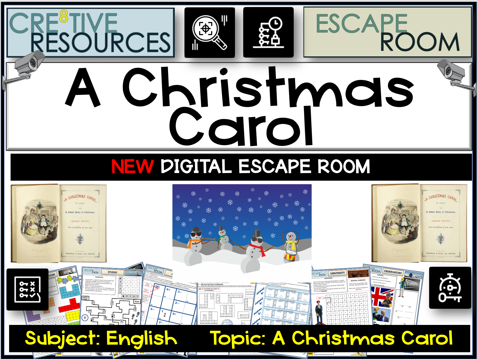 A Christmas Carol Digital Escape Room Amped Up Learning