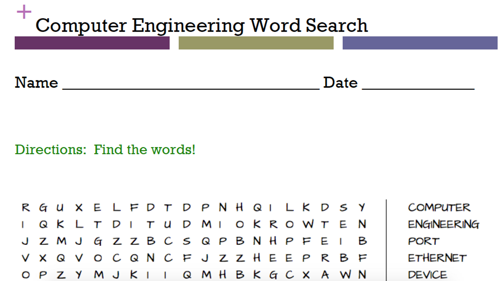 Computer Engineering Word Search - Amped Up Learning