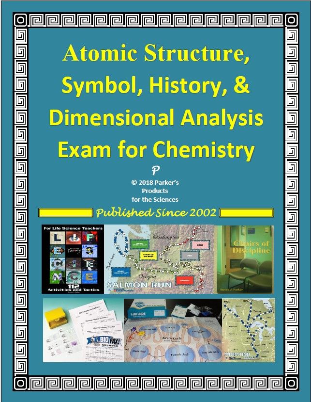 Atomic Structure, Symbol, History, and Dimensional Analysis Exam for ...