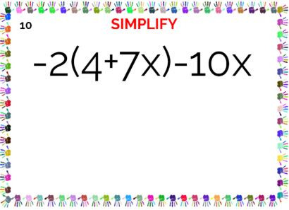 Using the Distributive Property: 25 Task Cards - Amped Up Learning