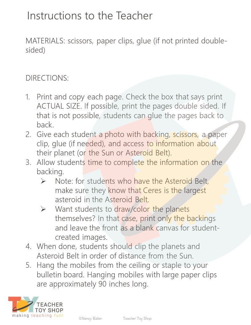 Solar System Memory Games - Planets and the Phases of the Moon