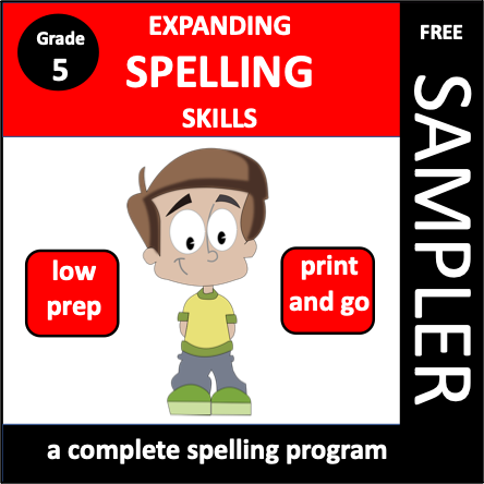 Expanding Spelling Skills Grade 5 Sampler