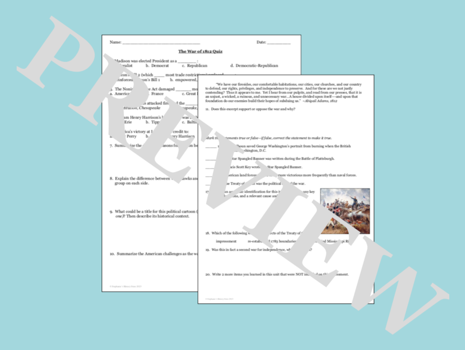 War of 1812 Bundle - Amped Up Learning
