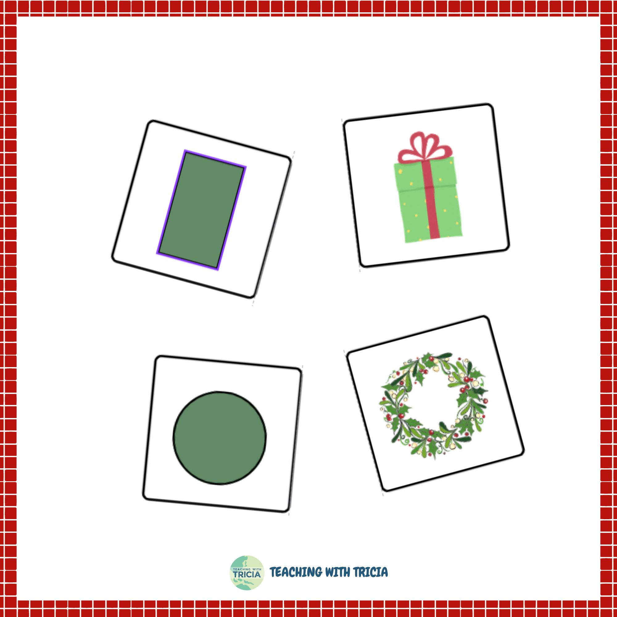 Simple Xmas Shape Free - Christmas Shapes: Matching 2D Shapes - Amped Up Learning