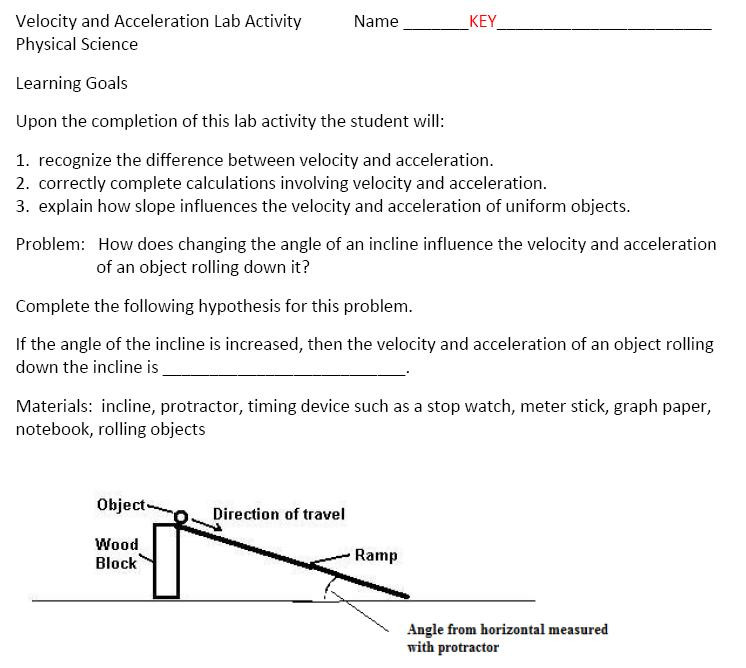 Velocity and Acceleration Lab for Middle Level Science Amped Up Learning