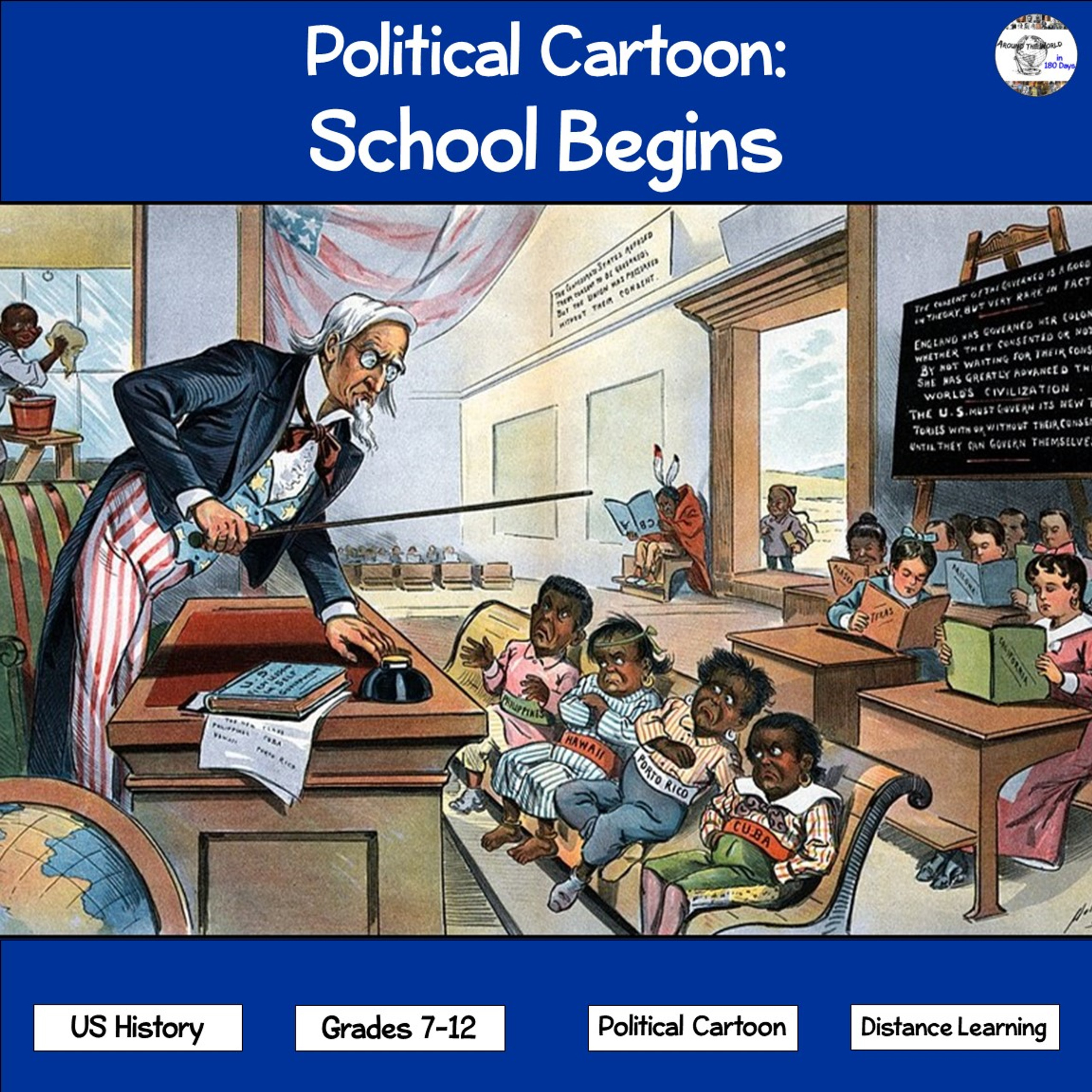 political cartoon school assignment
