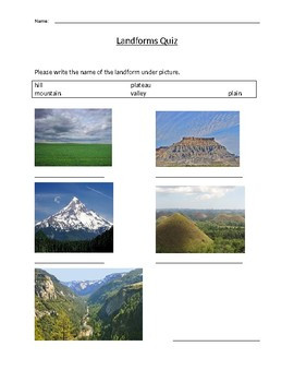 Landforms Foldable - Amped Up Learning
