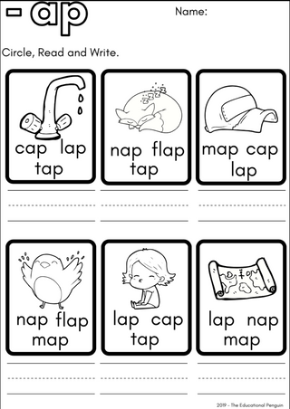 CVC Short 'a' Sound Worksheets - Amped Up Learning