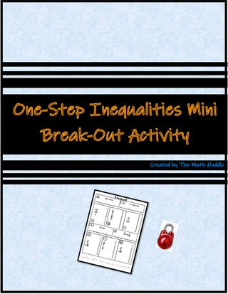 One-Step Inequalities Mini Breakout Activity (Solving and Graphing)