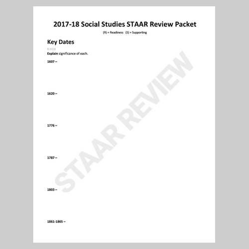 8th Grade Staar Review Major Dates Free Amped Up Learning