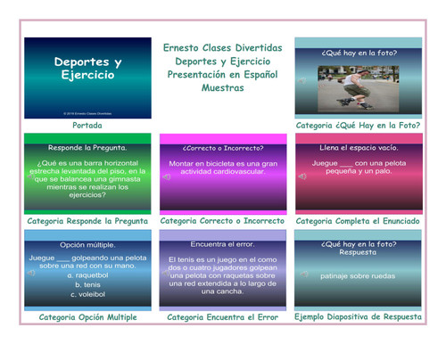 Sports and Exercise Spanish PowerPoint Presentation