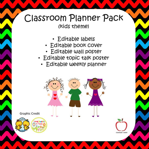 Classroom Planner Package - Cute Kids Theme