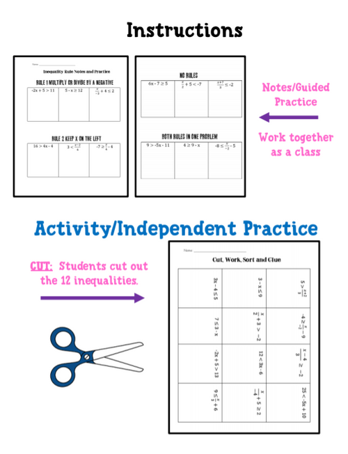 Solving 2-Step Inequalities With and Without Sign Changes