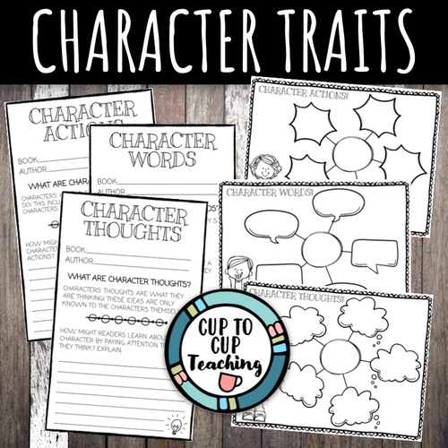 Character Traits Reading Brochure Activities