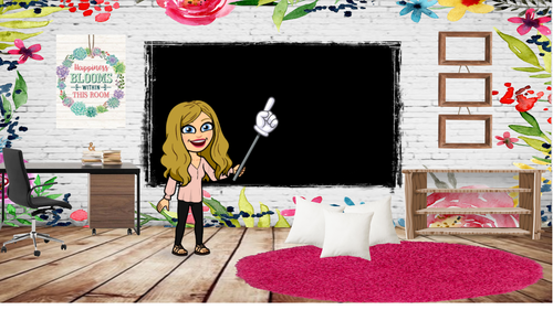 Bitmoji Classroom Editable (Floral theme)