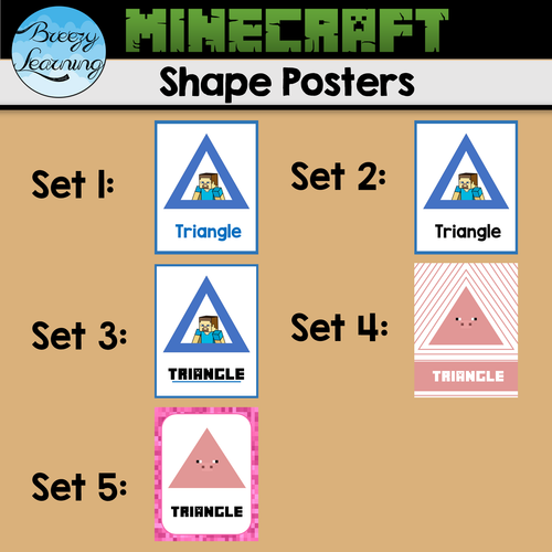 Minecraft Shape Posters
