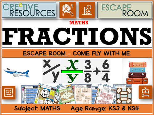 Fractions Math -  Escape room 