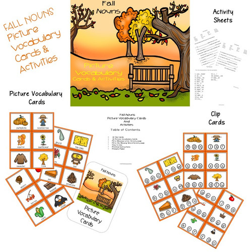 Fall Nouns No Prep Activities - Amped Up Learning