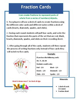Fraction Cards Center Activity - Amped Up Learning