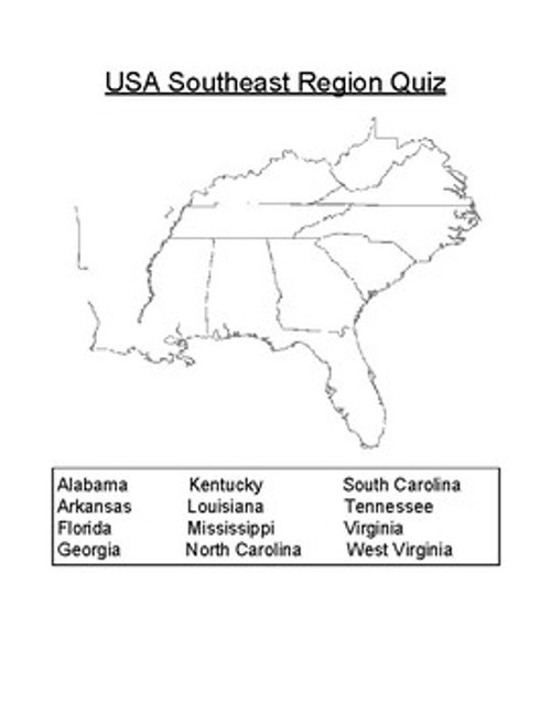 usa southeast region quiz amped up learning