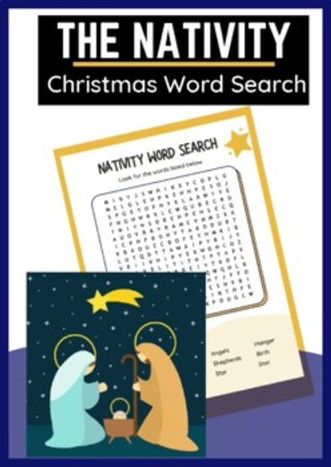 Nativity Word Search for Christmas