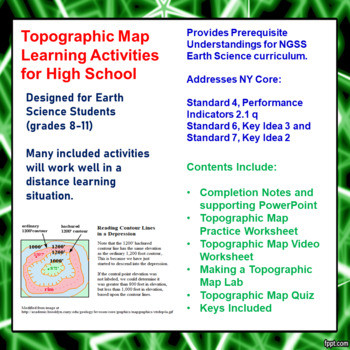 Topographic Maps Exam Amped Up Learning