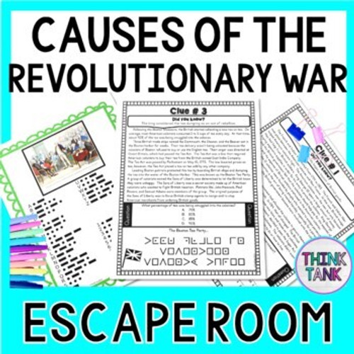 Revolutionary War Causes ESCAPE ROOM!