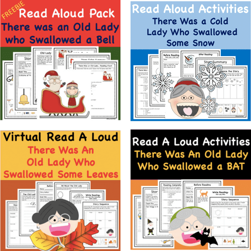 Digital Version Discount Bundle: Book Series Favorites- There Was An Old Lady Who Swallowed A -- 8 Stories get 3 Free