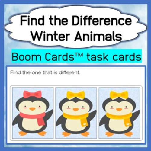 Find the Difference: Winter Animals Boom Cards™