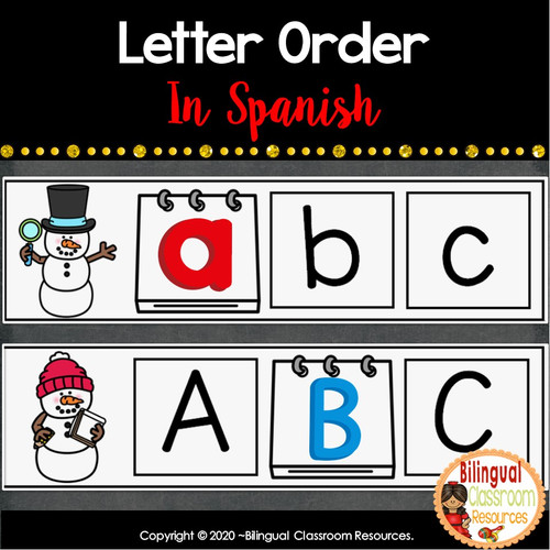 Letter Order in Spanish- Ordena el alfabeto