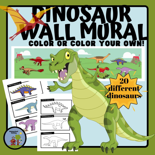 Dinosaur Timeline Wall Mural 
